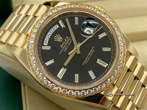 rolex day date diamond bezel.